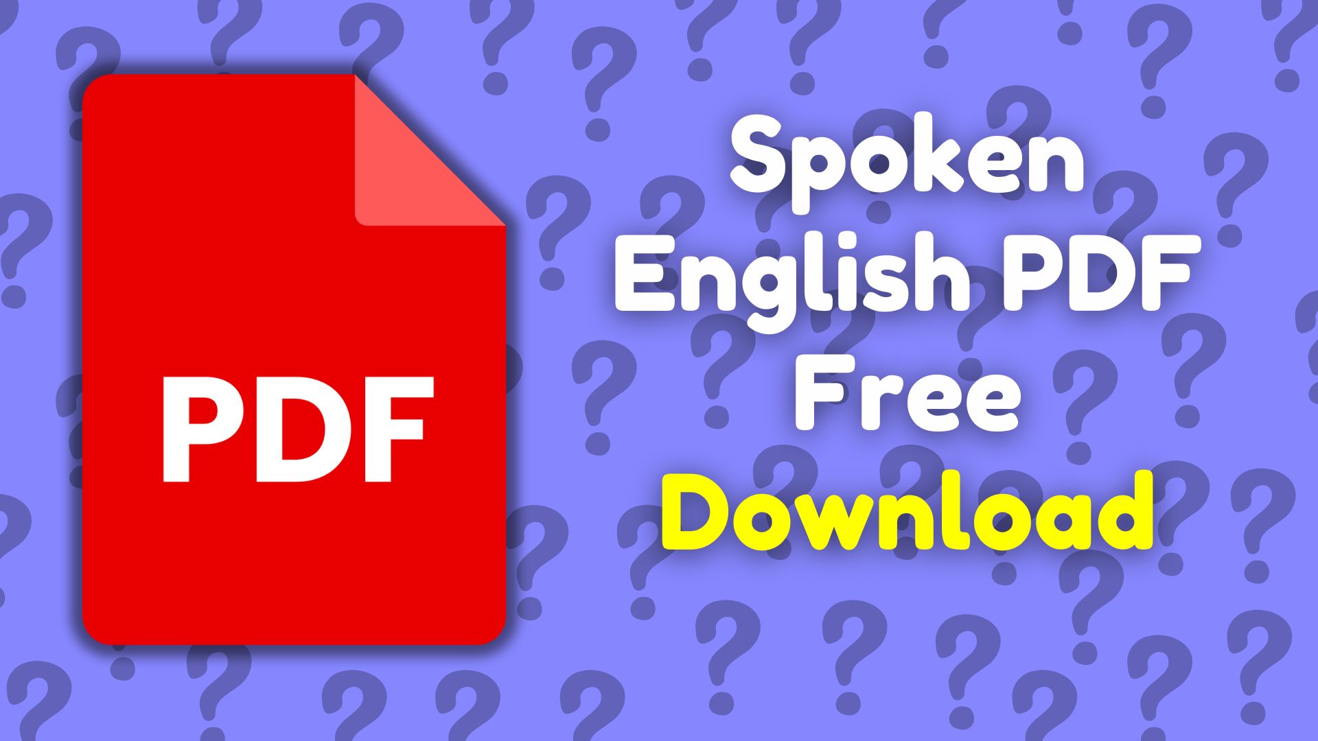 Spoken English PDF Free Download